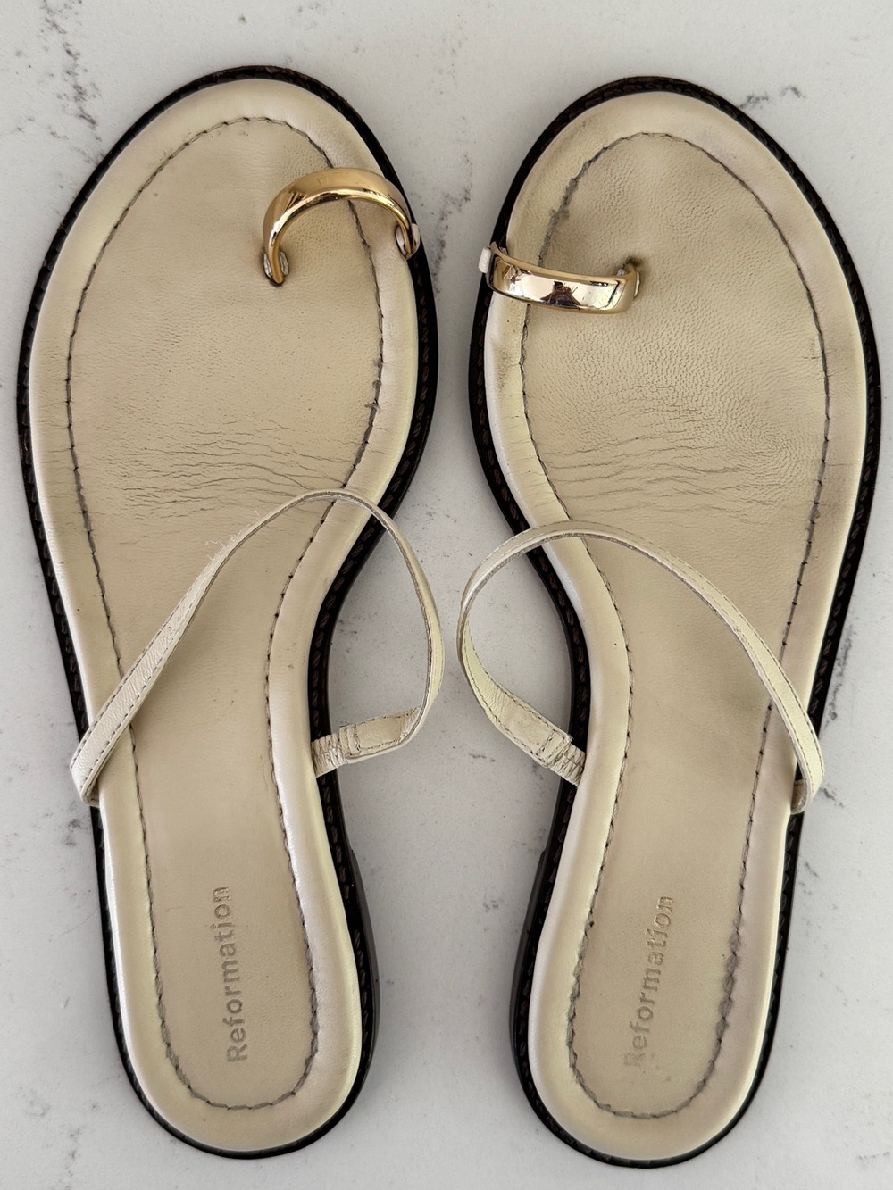Reformation Cassandra Flat Slide Sandal 6.5